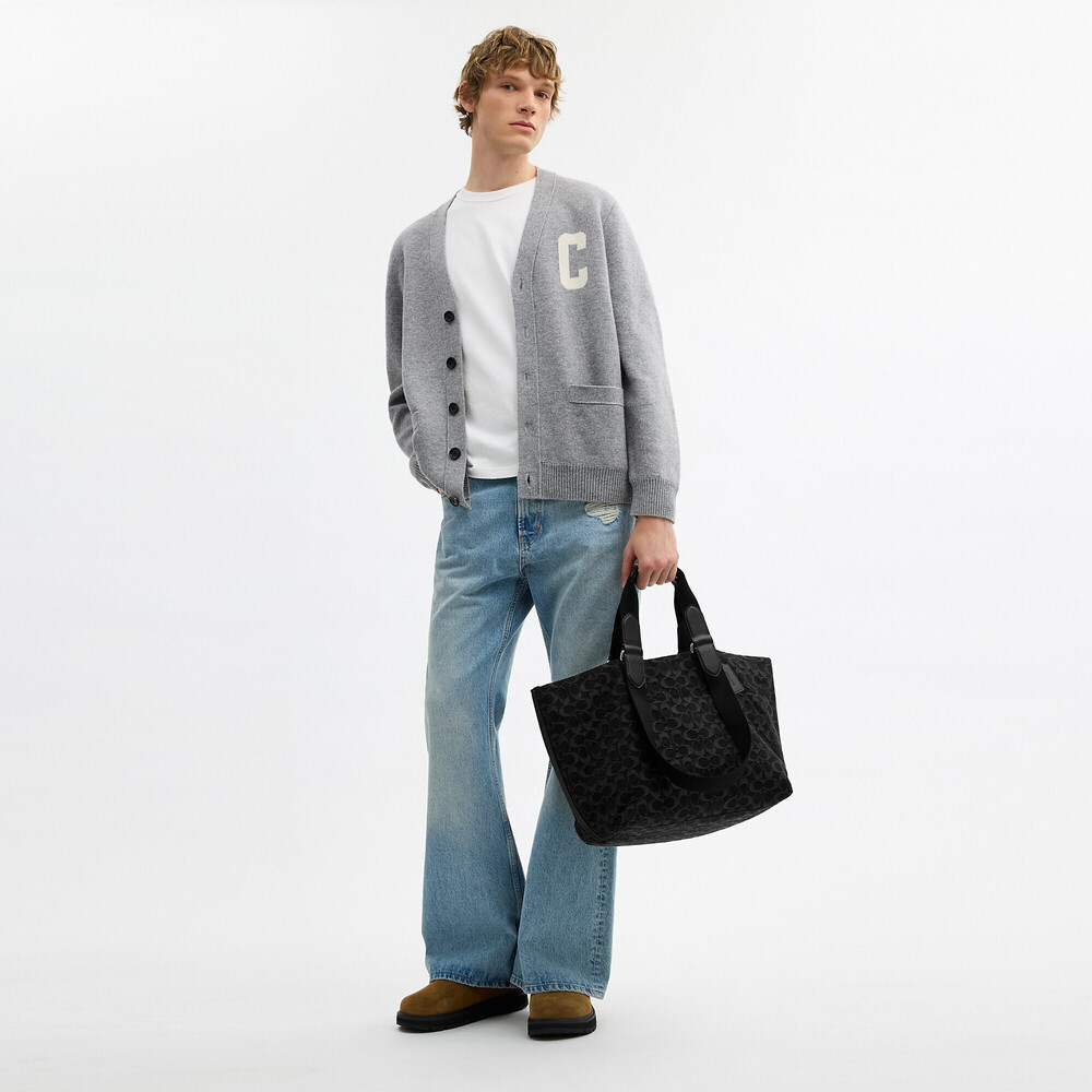 Coach Outlet Small Tour Tote Bag In Signature Denim - Picture 3 of 3